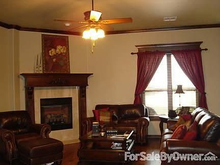Living room with gas fireplace