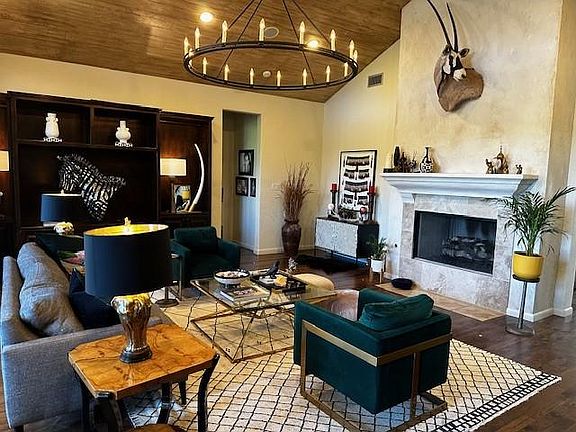 Living room with doorway to Master suite.