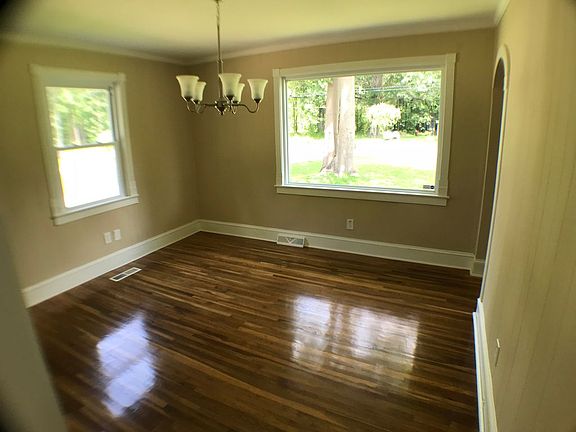Dining room with pic window