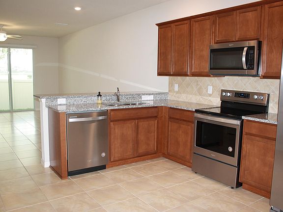Open plan kitchen and living area