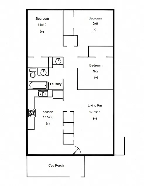 Floor plan 3 Bedroom Duplex
