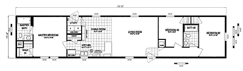 Floor plan 3 Bed 2 Bath