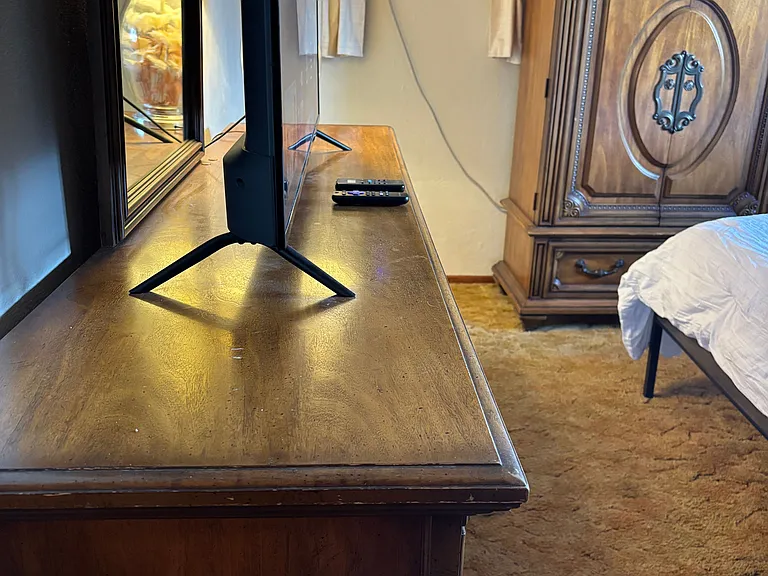 Smart TV on dresser