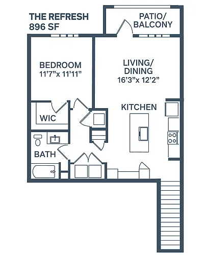 Floor plan The Refresh - Attached Garage