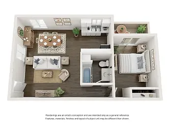 Floor plan One Bedroom