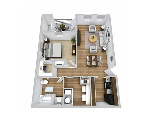 Floor plan One Bedroom