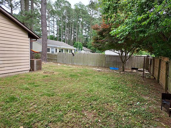 Back yard to right of house