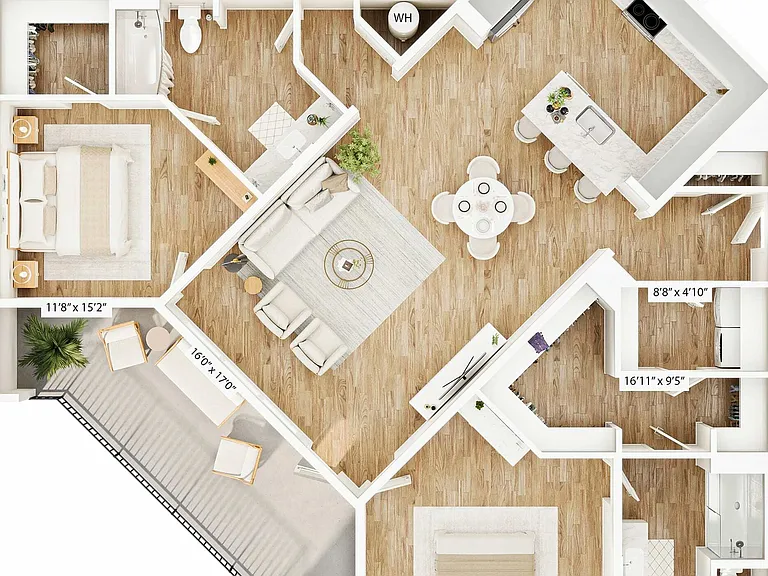 Explore the chic and efficient layout of this urban apartment, perfect for stylish living. Explore the chic and efficient layout of this urban apartment, perfect for stylish living.
