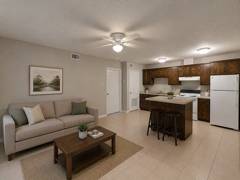 Open concept living area with plenty of space to relax or entertain.