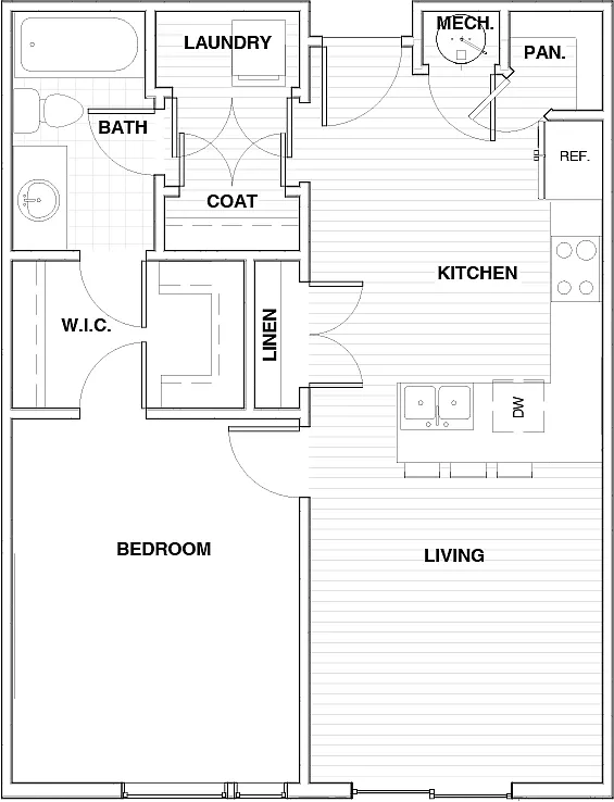 Floor plan 1X1