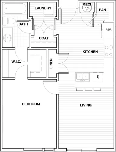 Floor plan 1X1