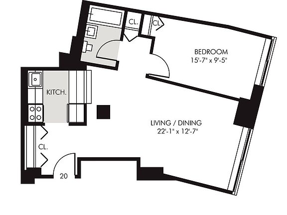 2nd image of 45 Wall St APT 2520