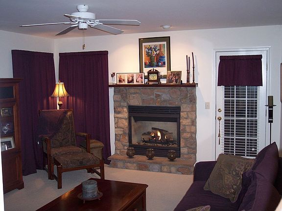 Very cozy family room.  Gas fireplace.  Door to deck.