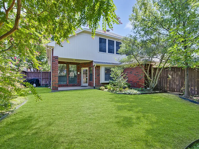 Beautifully landscaped backyard