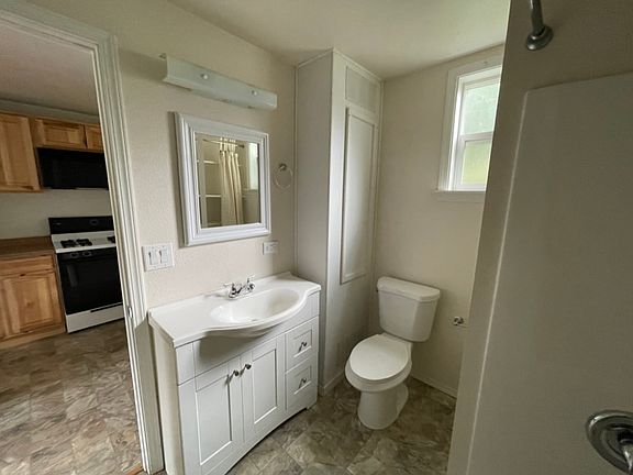 Updated bathroom view of vanity