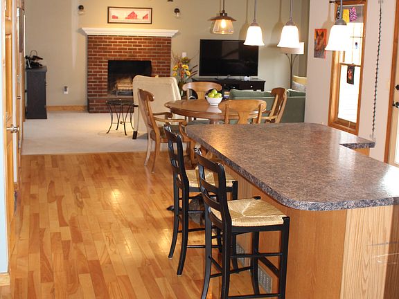 Kitchen opens to family room