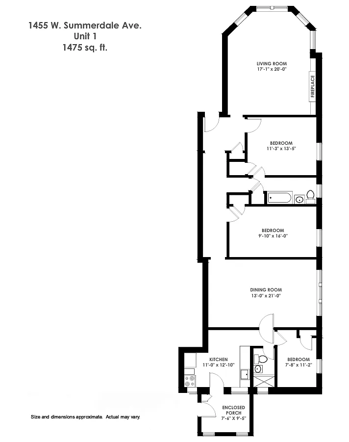Floor plan 3 Bedroom - 2 Bathroom
