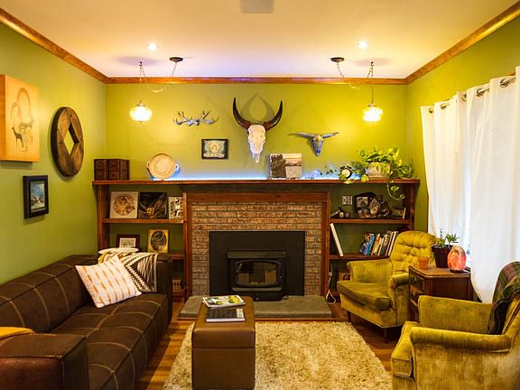 Custom built fireplace and mantel