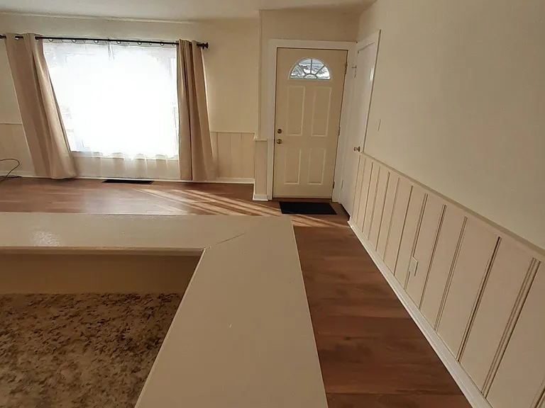 View from kitchen to living room