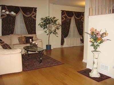 2 story foyer and 2 story living room