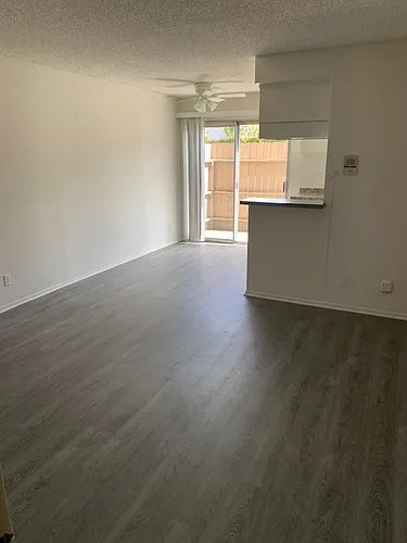 Floor plan One Bedroom with small patio on first floor