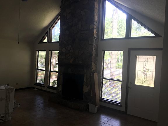 Living room with fireplace