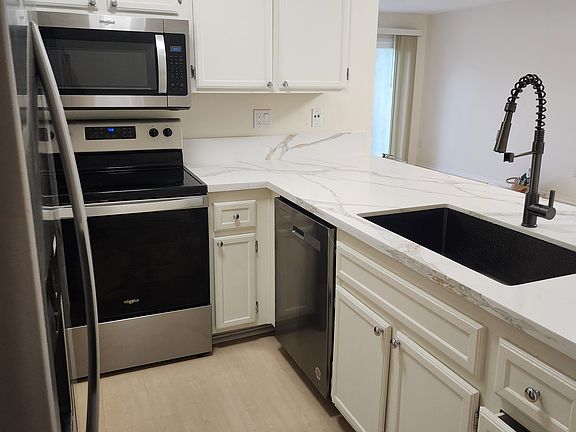 New counter tops and kitchen nook.