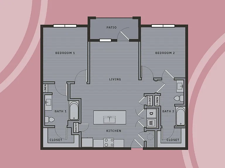 The Sabine: 2BR, 2BA