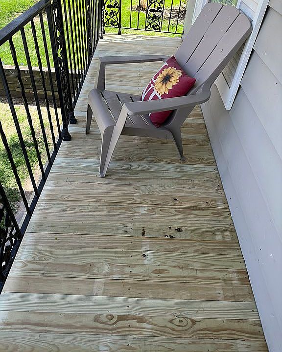 New flooring on balcony