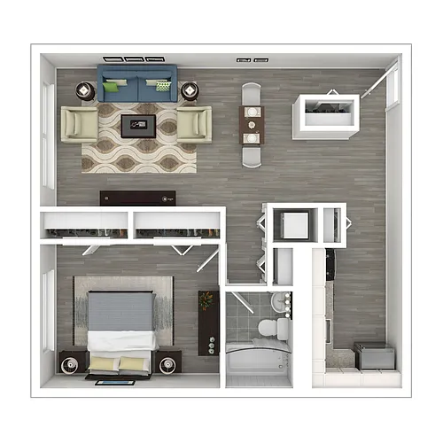 Floor plan 1X1 B