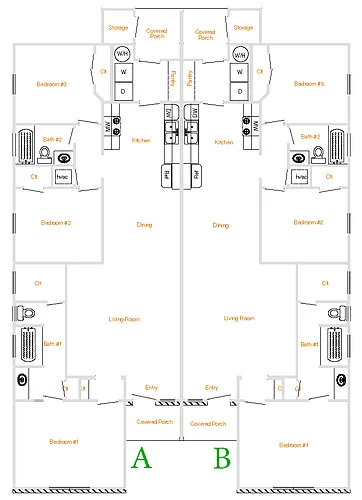 Floor plan 8363 (B) Saddle Brook Drive