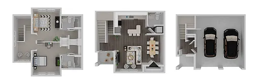 Floor plan 2 Bedroom Townhome