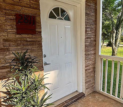 Covered front door