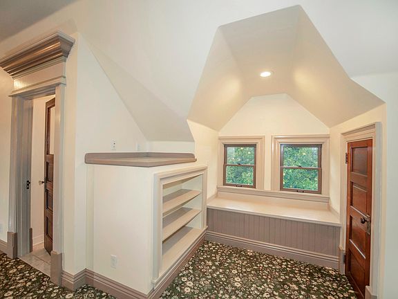 Reading nook with built-in bookcase