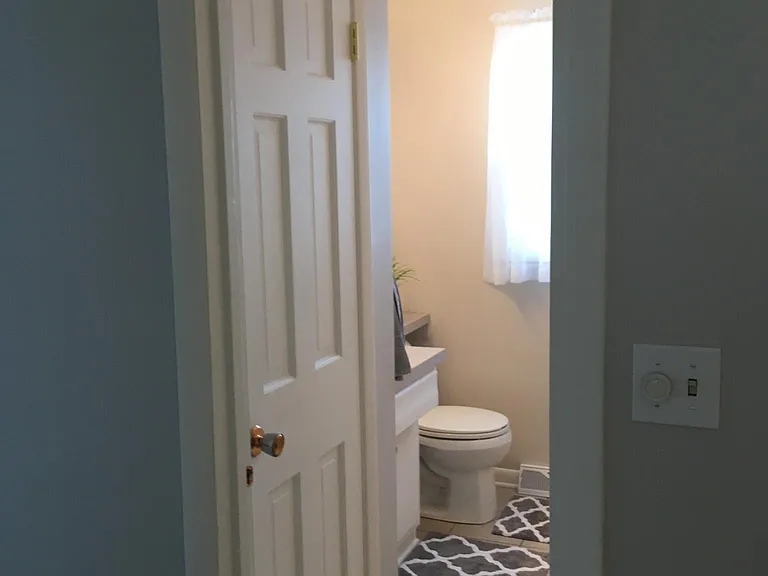Powder room off the kitchen