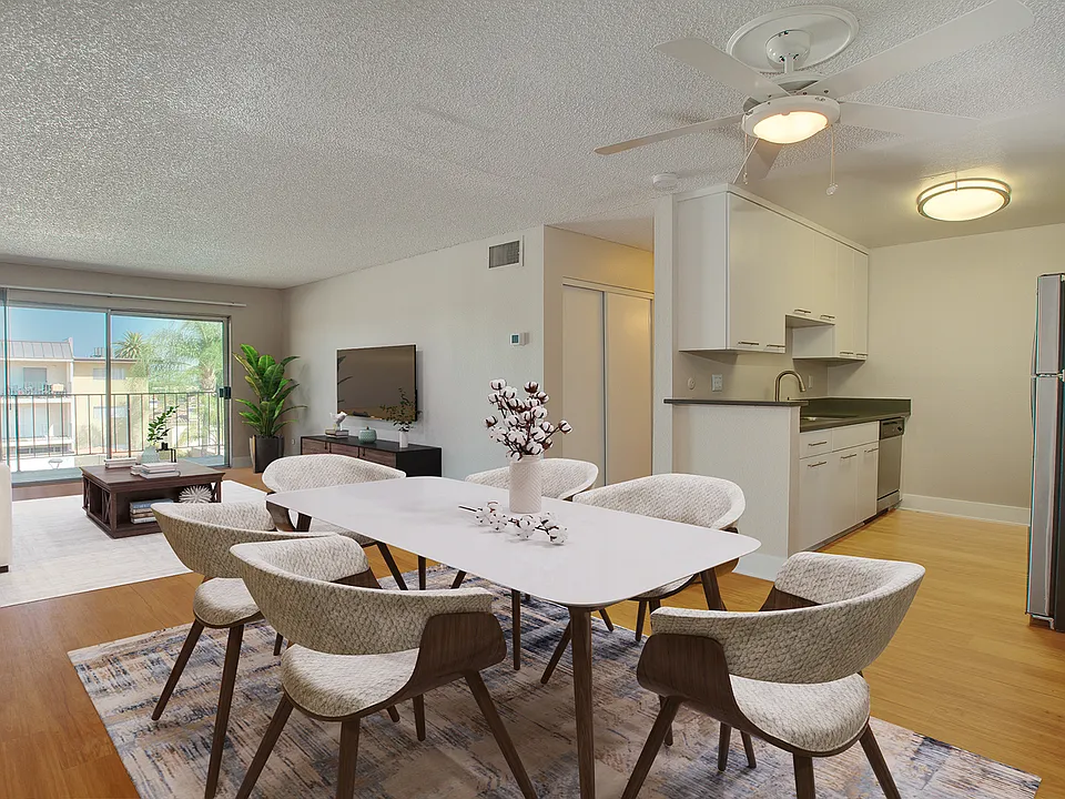 Homes feature wood flooring throughout