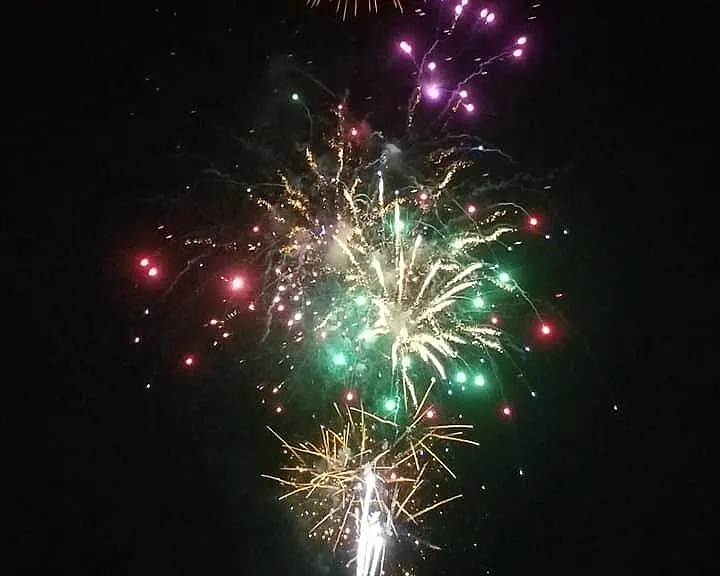 4th of July firework show on water