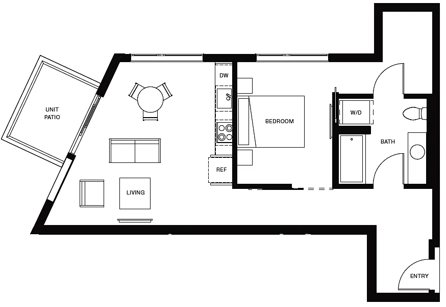 Floor plan 1 Bedroom A6