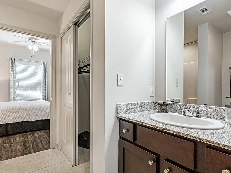 Private bath and closet