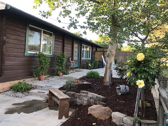 fenced front court yard