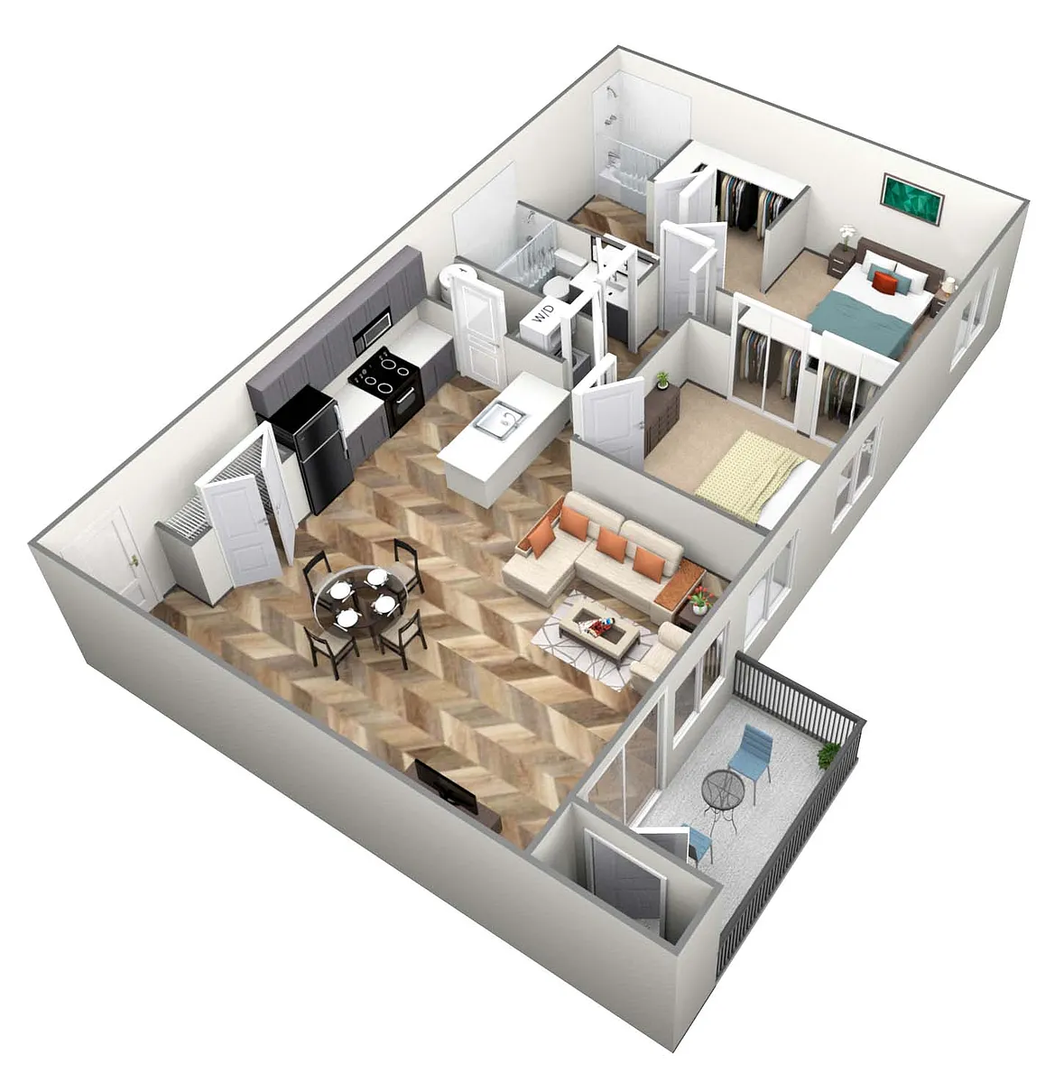 Floor plan 2X2 B
