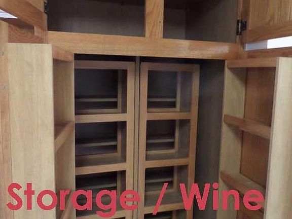 A built-in wine rack, perfect for a wine enthusiast