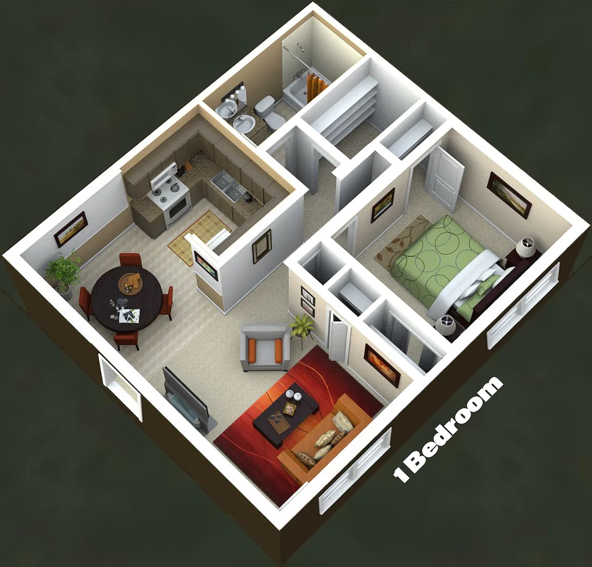 Floor plan One Bedroom