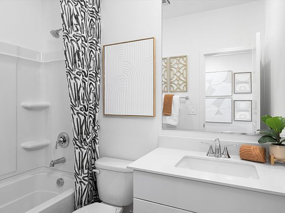 Secondary Bathroom in the Leslie Floorplan modeled at Allure Vista