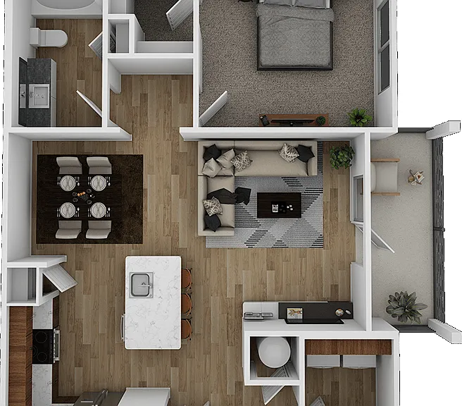 Explore the elegance and functionality of this modern one-bedroom apartment, perfect for contemporary living. Explore the elegance and functionality of this modern one-bedroom apartment, perfect for contemporary living.
