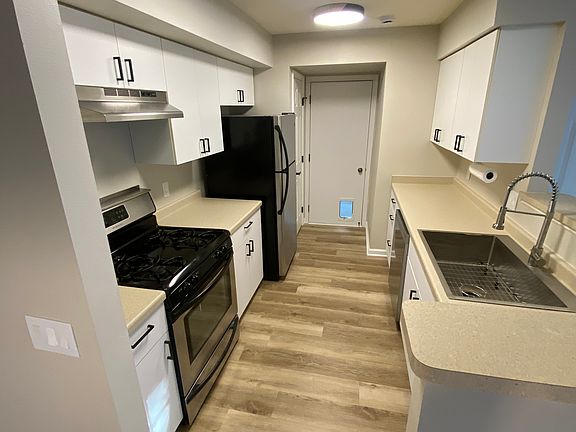 New cabinets, countertops and hardware.