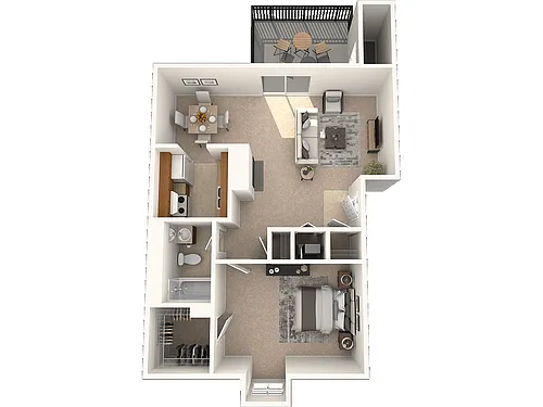 Floor plan One Bedroom Apartment