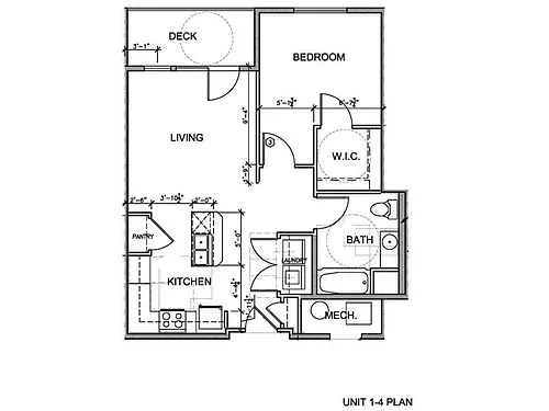 Floor plan 1 Bedroom 1-4
