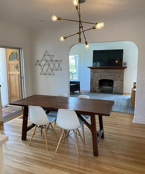 Open concept dining and living room