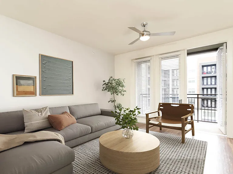 Living Room with Balcony and Hard Surface Flooring